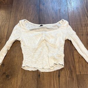 Women's Cream Long Sleeve Top